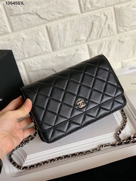 chanel woc lambskin silver|Wallets on Chain .